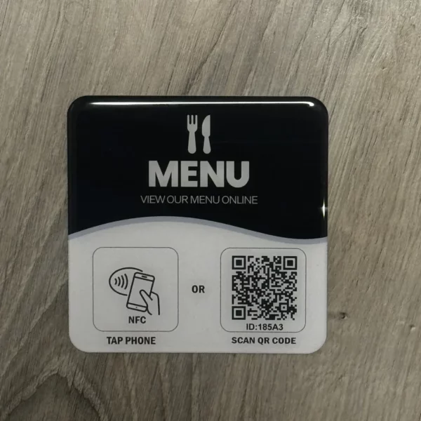 plaque NFC menu